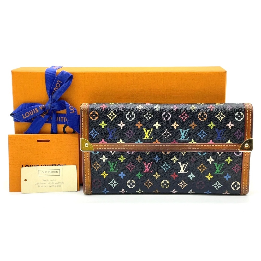 Louis Vuitton Black Multicolor Monogram Wallet